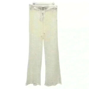 Shade & Shore off white cream crochet pant